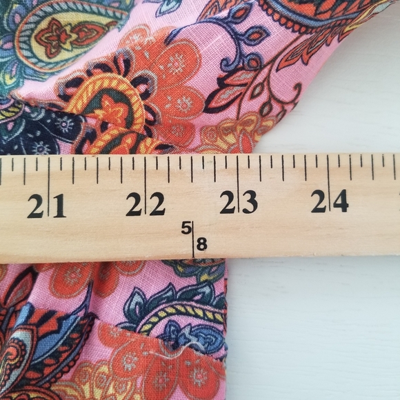 Boden Shirt  Long Sleeve Multicolor 100% Linen Size 14 L - Picture 6 of 12